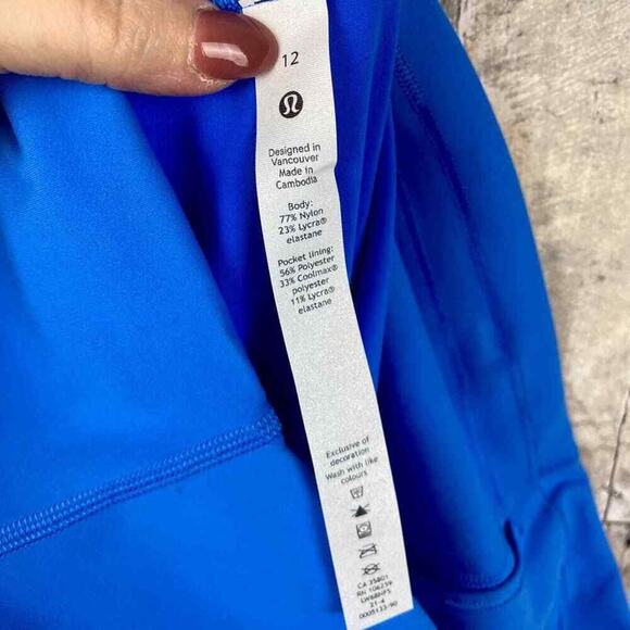 Lululemon Wunder Train High-Rise Crop 23" in Blue Nile Size 12 New! - Picture 8 of 13